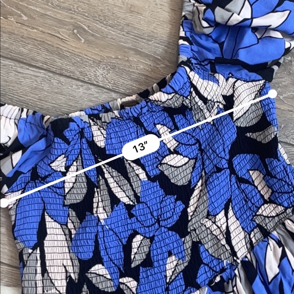 Free people Louise smocked blue floral dress - Picture 5 of 6